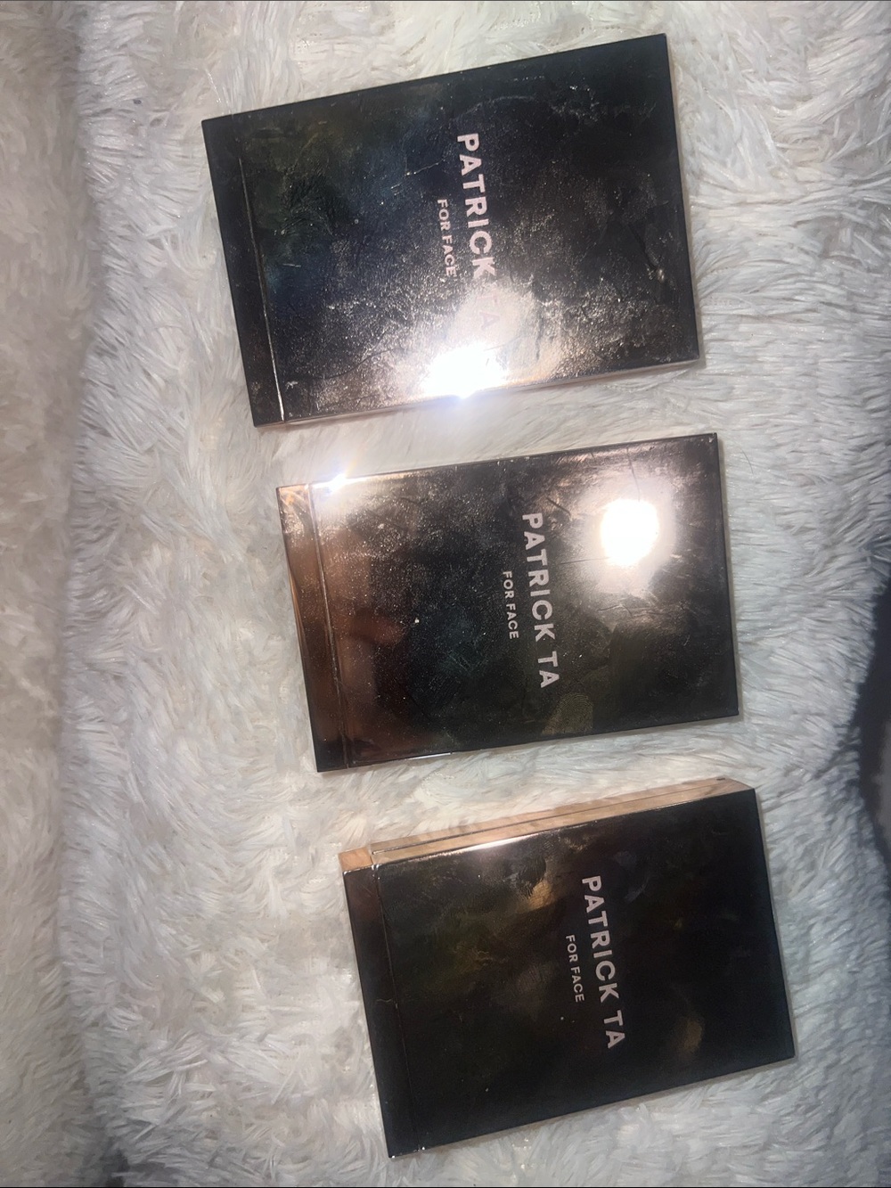 Patrick Ta Trio Face Palette with bronze and pink blushes